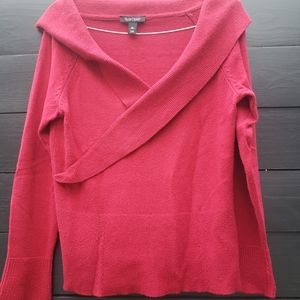 White House Black Market Red Knit Sweater XL